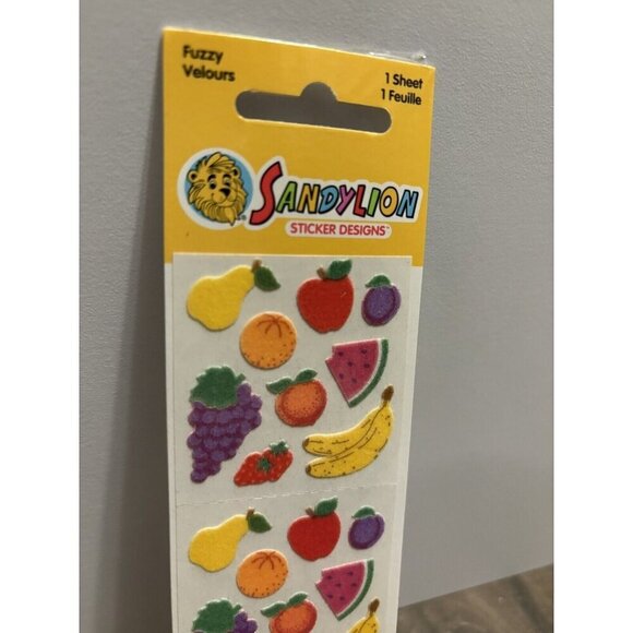 Vintage Sandylion Fuzzy Fruit Sticker - Picture 3 of 6